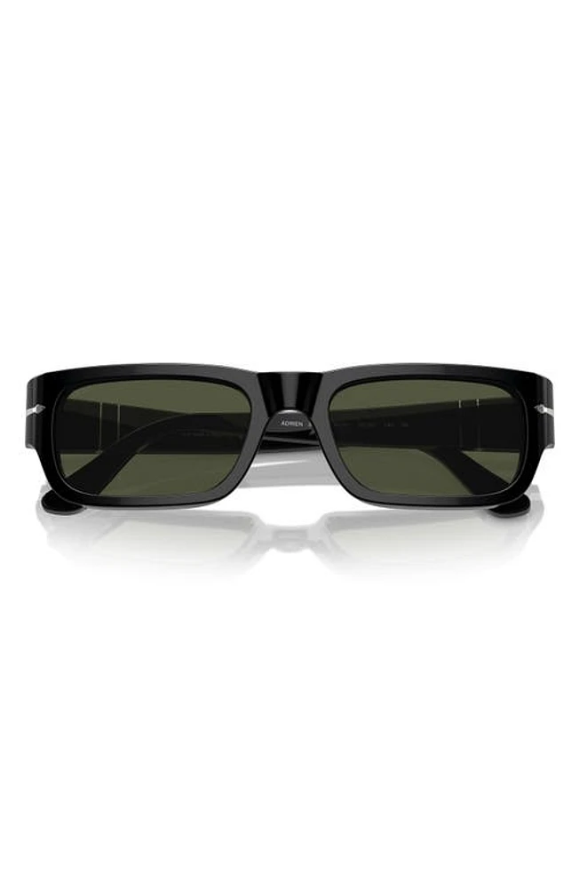 Persol Adrien 55mm Rectangular Sunglasses in Black at Nordstrom