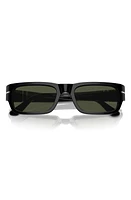 Persol Adrien 55mm Rectangular Sunglasses in Black at Nordstrom