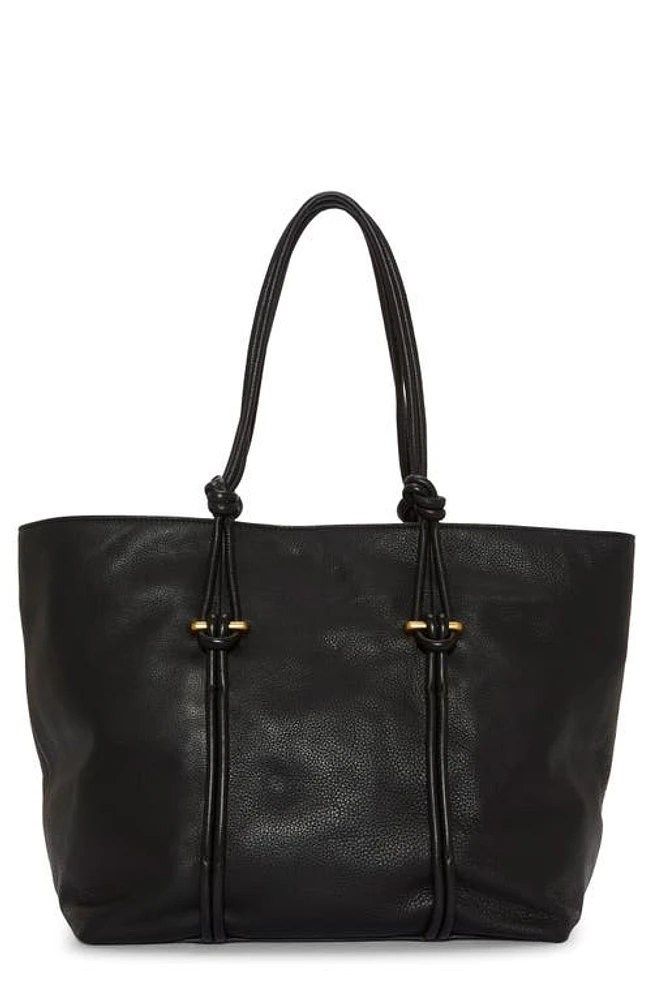 Vince Camuto Lynne Leather Tote in Black Indpeb at Nordstrom