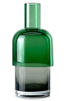 CLOUDNOLA Flip Top Glass Vase in Green/Grey at Nordstrom, Size Large