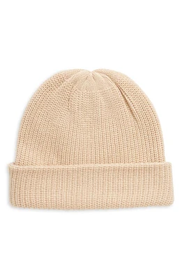 The Elder Statesman Rib Cashmere Watchman Cap in Khaki at Nordstrom