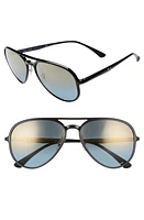 Ray-Ban 58mm Chromance Polarized Aviator Sunglasses in Black/Gold Mirror at Nordstrom