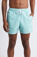 Frescobol Carioca Copacabana Sport Swim Trunks White Sand And Club Green at Nordstrom,