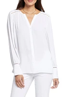 NYDJ Liliana Lace Inset Peasant Top at Nordstrom,