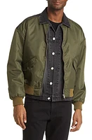 FRAME Layered Double Jacket Khaki Black Washed at Nordstrom,