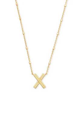 Kendra Scott Initial Pendant Necklace in Gold Metal-X at Nordstrom