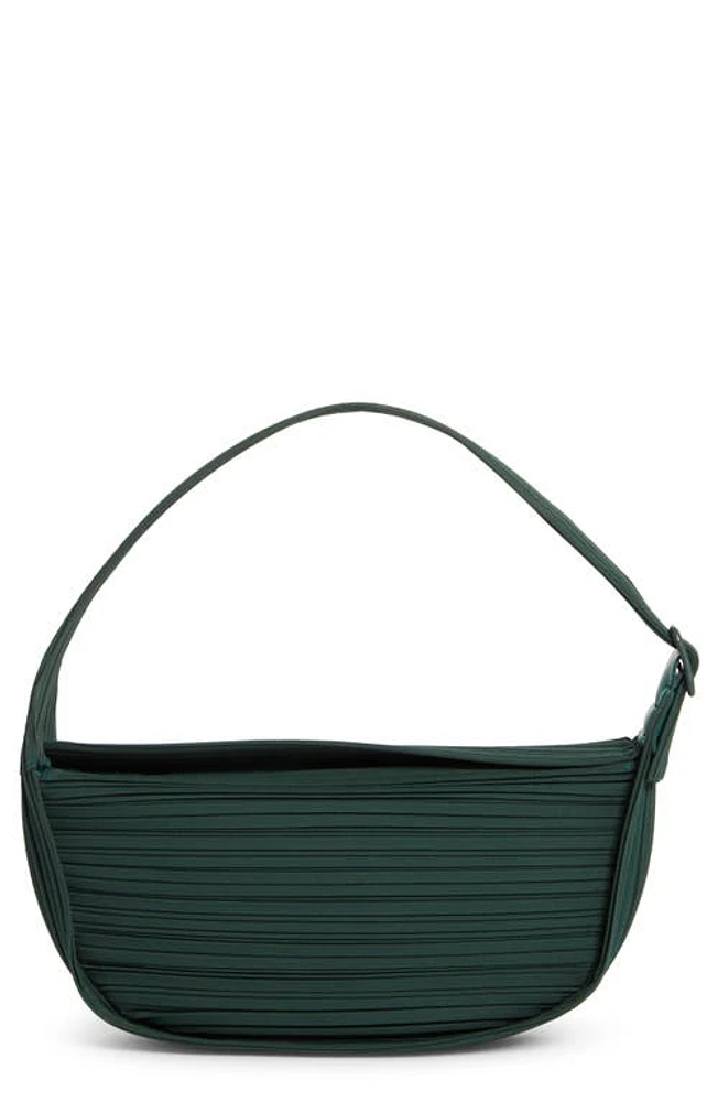 Pleats Please Issey Miyake Pleated Half Moon Handbag in Green at Nordstrom