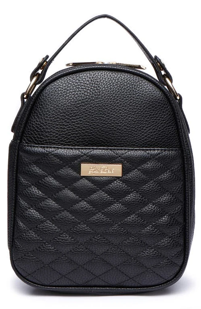 Luli Bebé Monaco Faux Leather Snack Bag in Ebony Black at Nordstrom