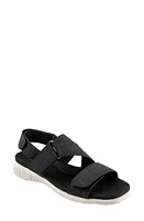 Trotters Tatia Slingback Sport Sandal Black Croco at Nordstrom,