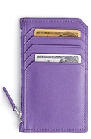 ROYCE New York Zip Leather Card Case in at Nordstrom