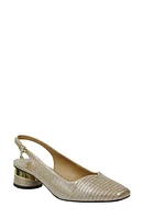 J. Reneé Taveta Slingback Pump Pearl Beige Lizard Print at Nordstrom,