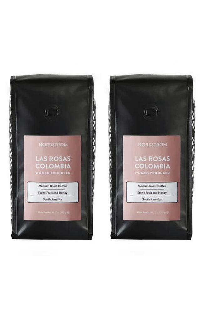 Nordstrom 2-Pack Las Rosas Colombia Medium Roast Coffee in Black at Nordstrom