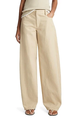 Vince Washed Cotton Twill Wide Leg Pants at Nordstrom,