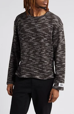 KROST Granite Mélange Crewneck Sweater Black at Nordstrom,