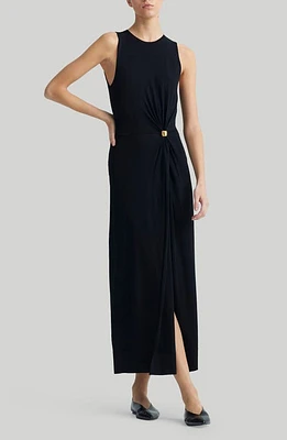 Altuzarra Saralien Cinch Waist Dress Black at Nordstrom,