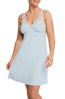 Fleur'T Belle Epoque Lace Chemise & Boyshorts Gift Set Lagoon Pointelle at Nordstrom,