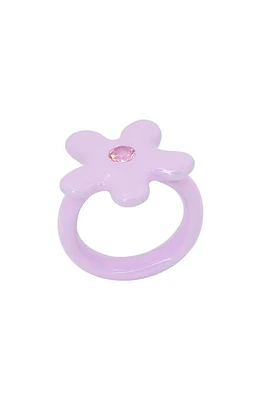 July Child Groovy Gal Flower Ring in Pink/Pink Cubic Zirconia at Nordstrom