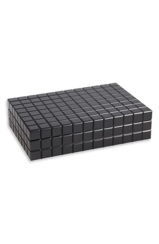 Bey-Berk Modern Cube Watch Storage Box in Black at Nordstrom