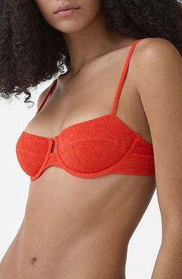 MANGO Underwire Bikini Top in Red at Nordstrom, Size Large