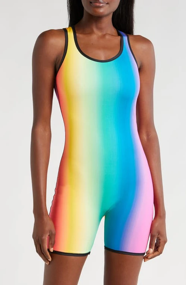 TomboyX 6-Inch Reversible One-Piece Rashguard Swimsuit at Nordstrom,