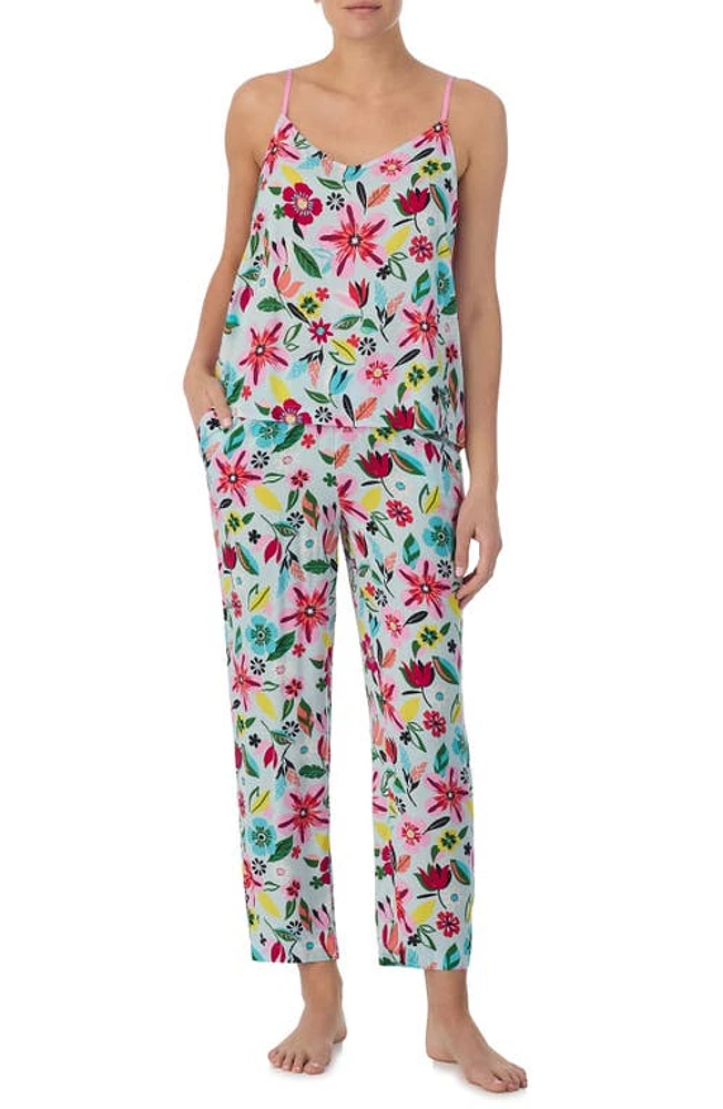 Kate Spade New York Print crop pajamas Aqua at Nordstrom,