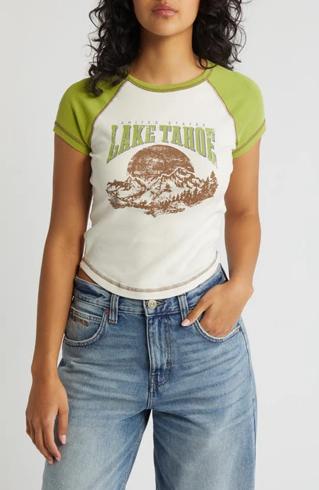 BDG Urban Outfitters Lake Tahoe Raglan Graphic T-Shirt Green at Nordstrom,