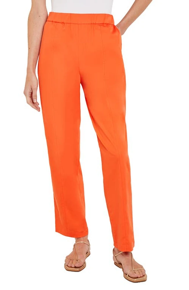 Misook Woven Straight Leg Pants Spice at Nordstrom,