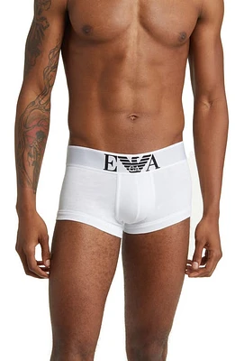 Emporio Armani Stretch Cotton Trunks White at Nordstrom,