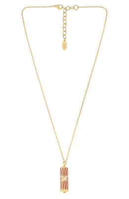 Ettika Butterfly Cylinder Pendant Necklace in Gold at Nordstrom