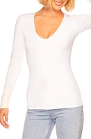 Susana Monaco Long Sleeve V-Neck Top at Nordstrom,