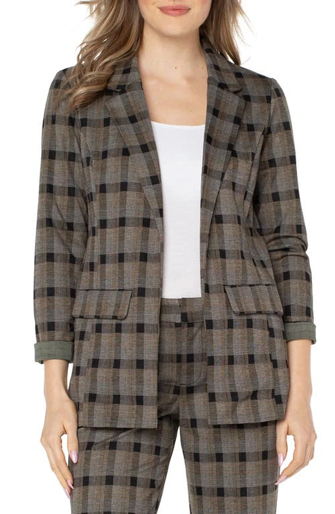 Liverpool Jacquard Plaid Boyfriend Blazer in B/gna Linear Pd at Nordstrom, Size X-Small