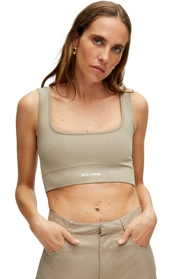 Nocturne Ribbed Crop Top in Multi-Colored at Nordstrom