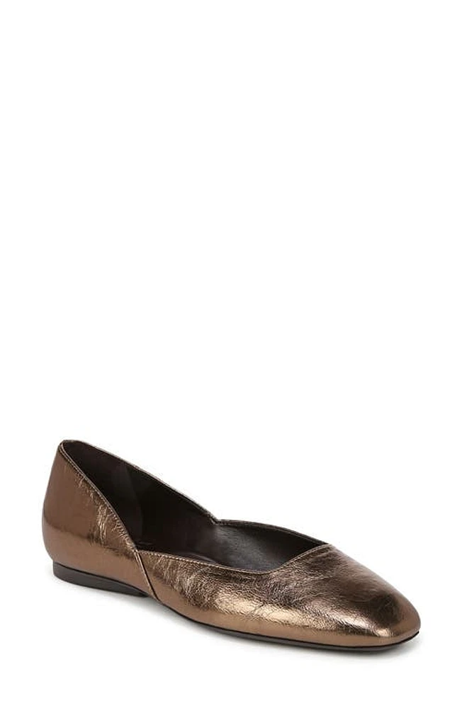 Naturalizer Cody Skimmer Flat Old Gold Leather at Nordstrom,