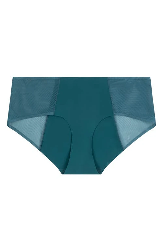 Uwila Warrior Happy Seams Mesh Trim Briefs Blue Coral at Nordstrom,