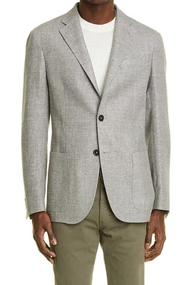 ZEGNA Wool & Linen Sport Coat in Grey at Nordstrom, Size 40 Us