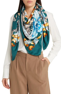 Tasha Floral Square Scarf in Green at Nordstrom