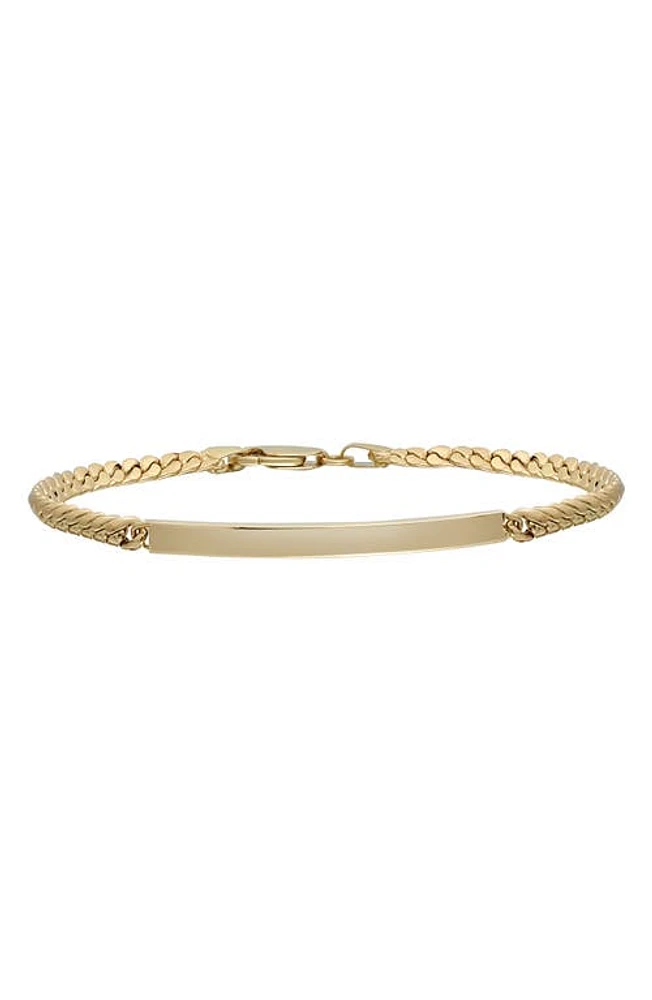 Bony Levy Men's 14K Gold ID Bracelet in 14K Yellow Gold at Nordstrom, Size 8