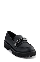 Karl Lagerfeld Paris Gala Lug Chain Loafer in Black Gunmetal Pearl at Nordstrom, Size 10