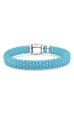 LAGOS Blue Caviar Ceramic Rope Bracelet in Silver/Blue at Nordstrom