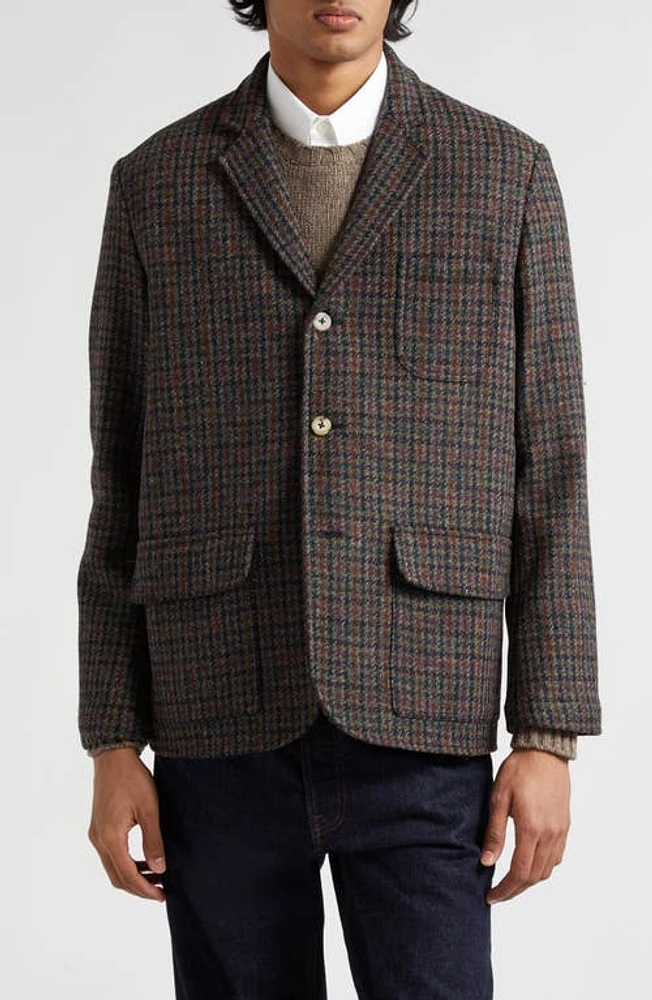 De Bonne Facture Wool Tweed Jacket Navy Houndstooth at Nordstrom, Us