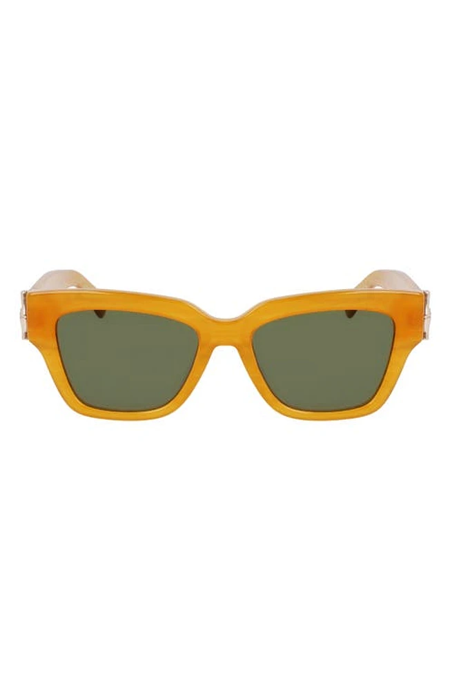 Longchamp 53mm Gradient Modified Rectangular Sunglasses in Honey at Nordstrom