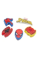 CROCS Spider Man 5-Pack Jibbitz Shoe Charms in Red/White at Nordstrom