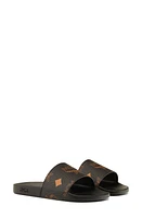 MCM Monogram Slide Sandal Black at Nordstrom,