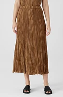 Eileen Fisher Pleated Silk Midi Skirt at Nordstrom,