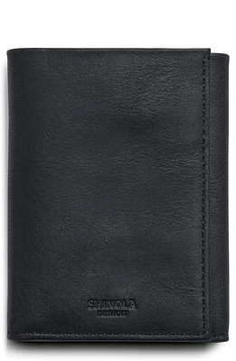 Shinola RFID Leather Trifold Wallet in Black at Nordstrom