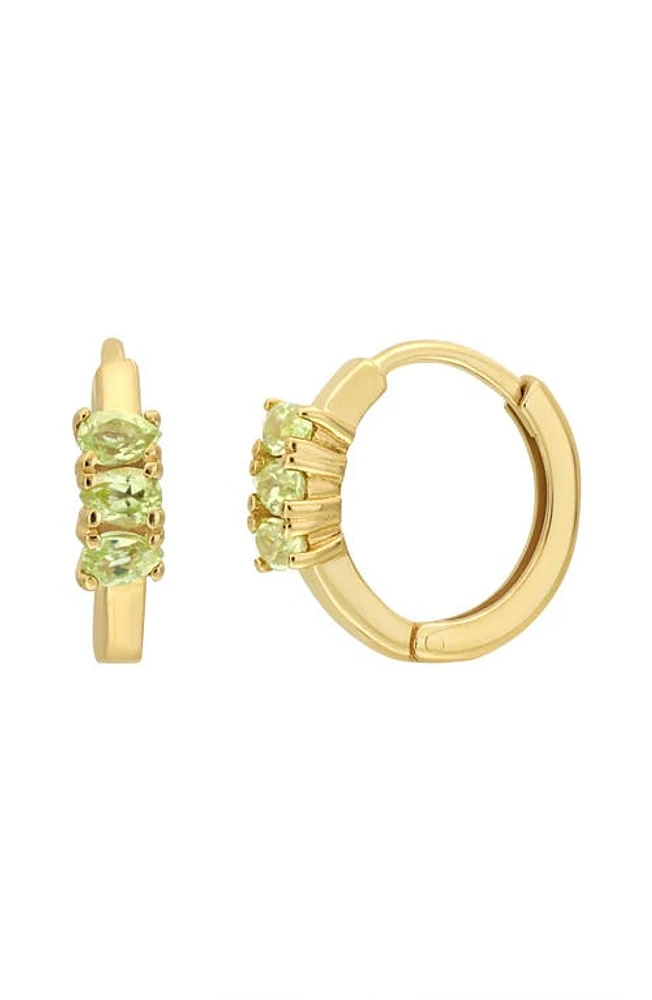 Bony Levy 14K Gold Hoop Earrings in Peridot at Nordstrom