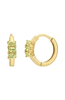 Bony Levy 14K Gold Hoop Earrings in Peridot at Nordstrom