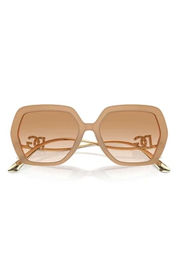 Dolce & Gabbana 58mm Gradient Irregular Sunglasses in Opal Beige at Nordstrom