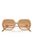 Dolce & Gabbana 58mm Gradient Irregular Sunglasses in Opal Beige at Nordstrom