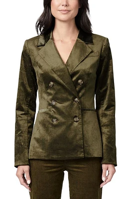 PAIGE Hollie Stretch Corduroy Blazer in Dark Brushed Olive at Nordstrom, Size X-Small